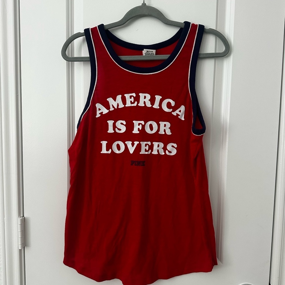 PINK  Victoria's Secret America is for Lovers Tank Top